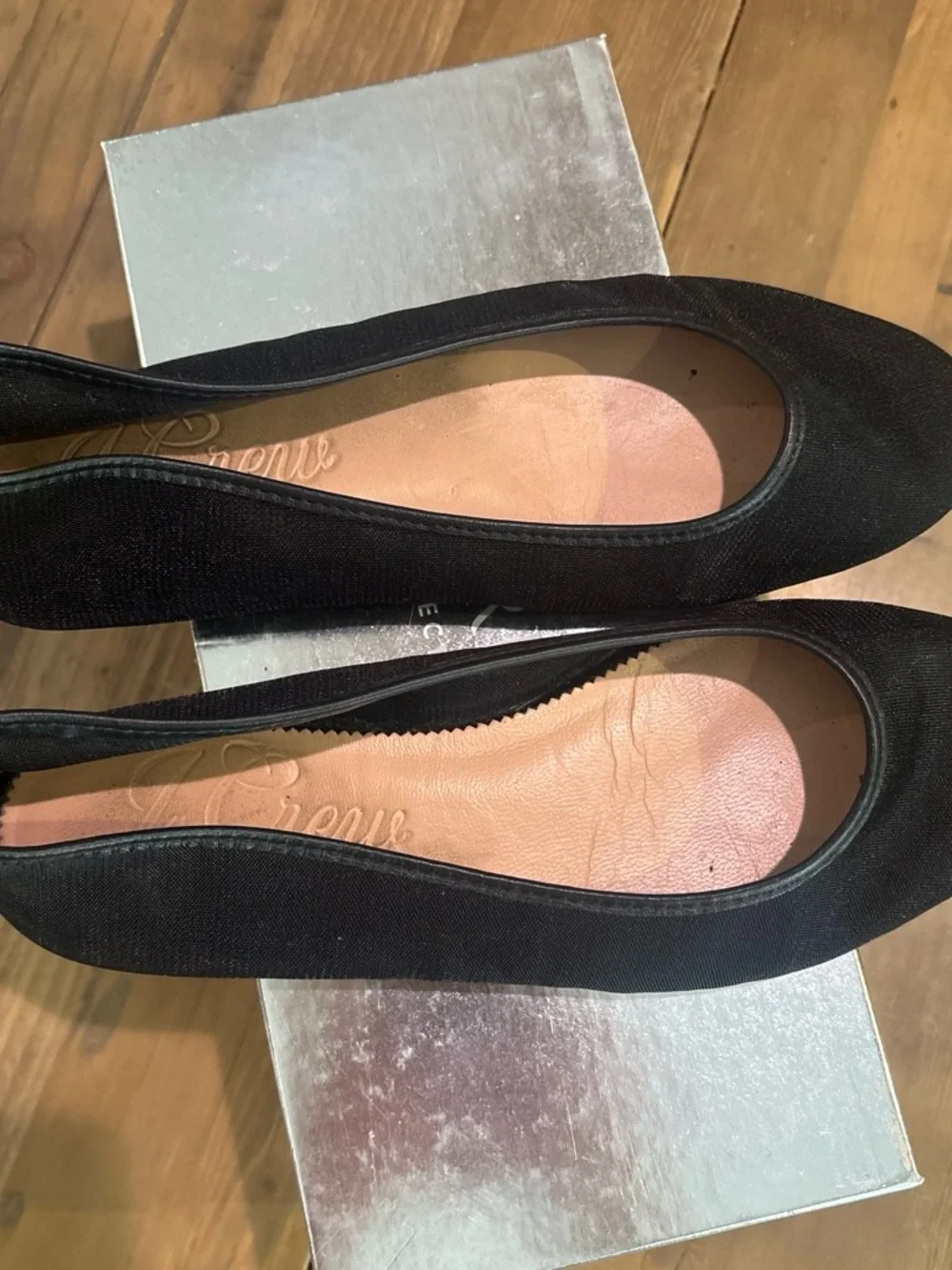 J. Crew Collection Black mesh ballet flats